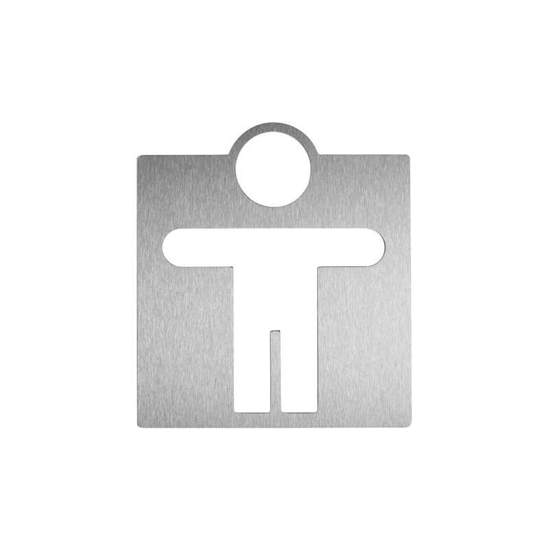 Stainless Steel Men's Restroom Symbol