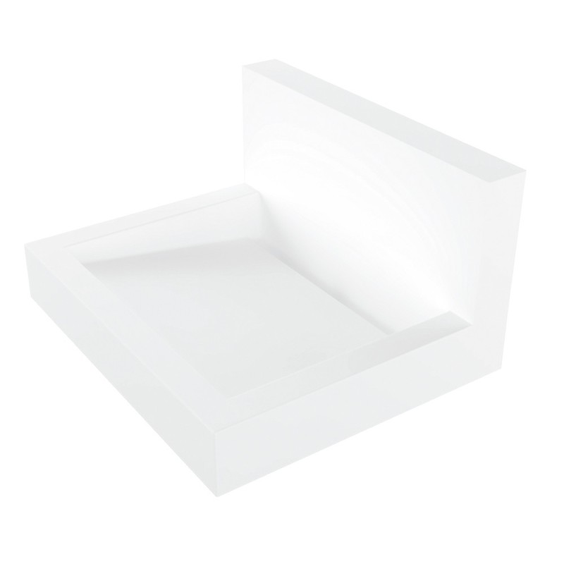 RIVAGE design wall-mounted washbasin in Solid Surface for communities