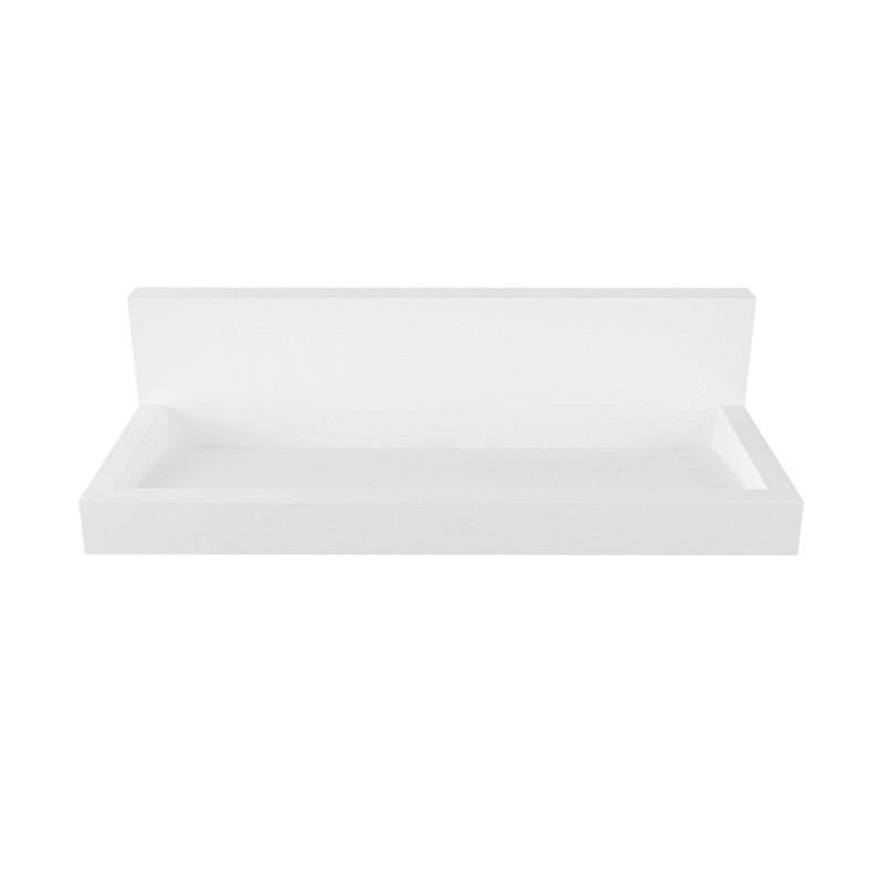 RIVAGE design wall-mounted washbasin in Solid Surface for communities