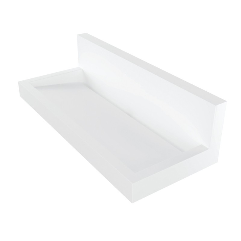 Lavabo mural design RIVAGE en Solid Surface pour collectivités