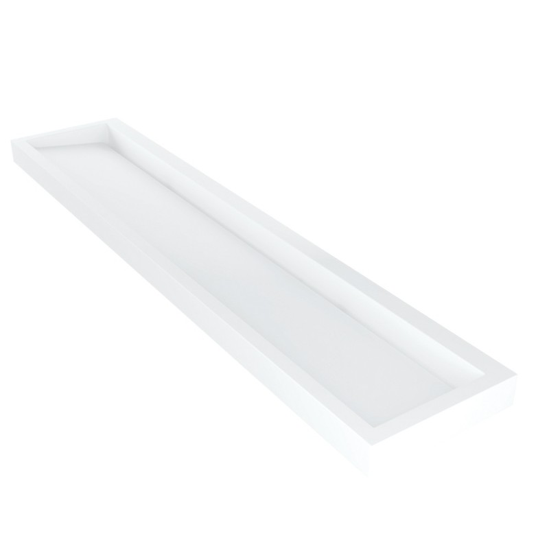 Lavabo mural Solid Surface 2400 mm avec bondes dissimulées Lavabo mural Solid Surface 2400 mm avec bondes dissimulées