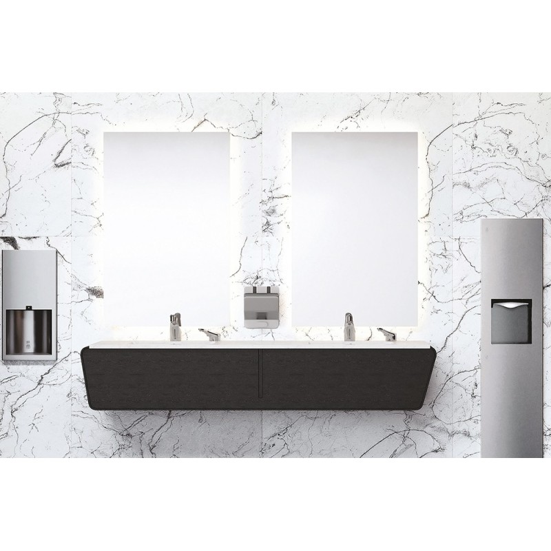 Reversible LED backlit mirror