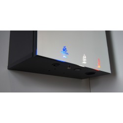 Miniature-6 Mirror cabinet with illuminated coloured soap, water and air pictograms RES-350-N