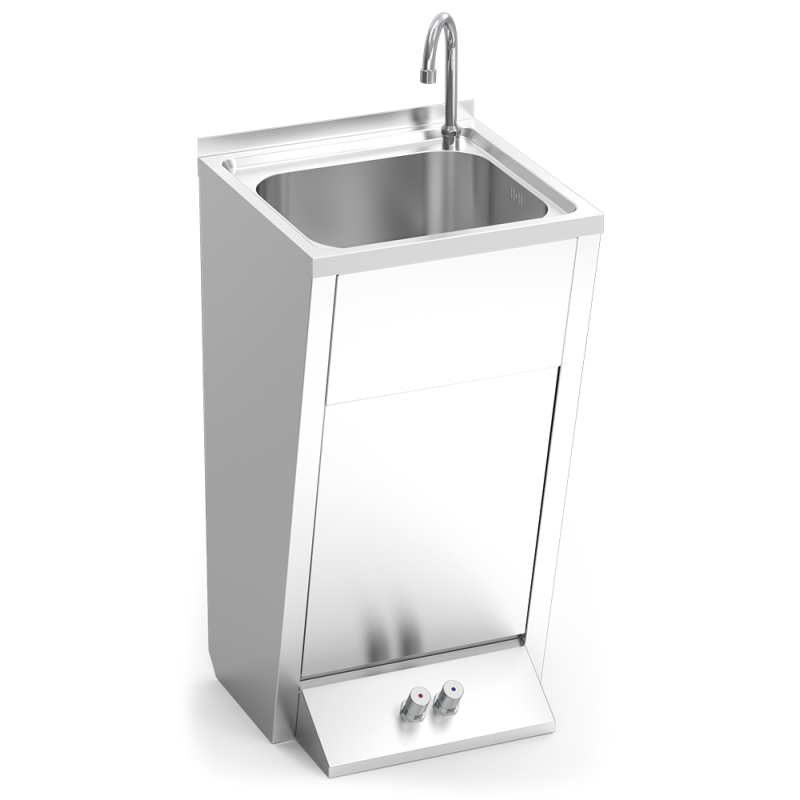 Stainless steel professional sink on foot
