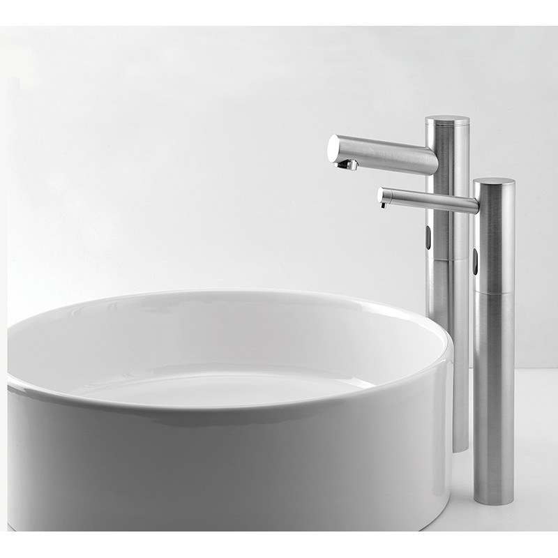 Distributeur automatique inox de savon avec rehausse ELITE pour vasque bol à poser