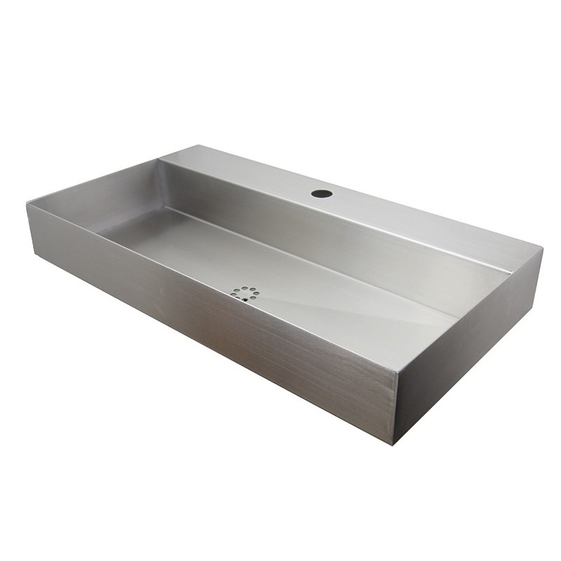Lavabo de pared inox con bordes finos FINEO - SUPRATECH