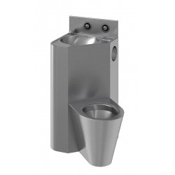 Miniature-0 Wash basin and WC combination floor standing fixation wall mounted stainless steel IN-3013