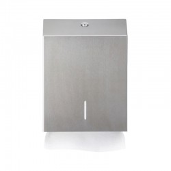 Miniature-1 Distributeur papier essuie-mains en inox brossé de face ELITE SLIM ULTRA MAS-109