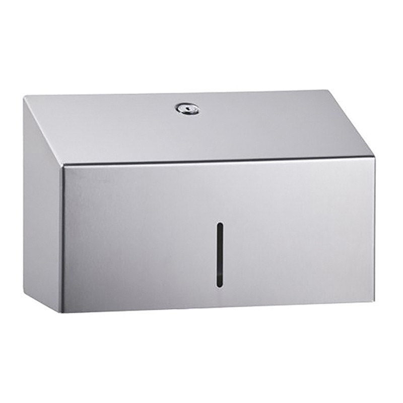 Photo Distributeur mural inox essuie-mains feuille à feuille ELITE MINI MAS-201