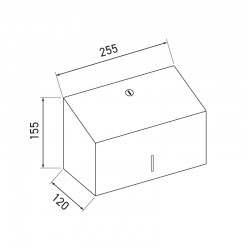 Miniature-2 Plan petit distributeur papier essuie-mains mural inox MAS-201