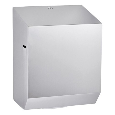 Distributeur bobine essuie mains en inox finition brossé, à découpe automatique en tirant la feuille
