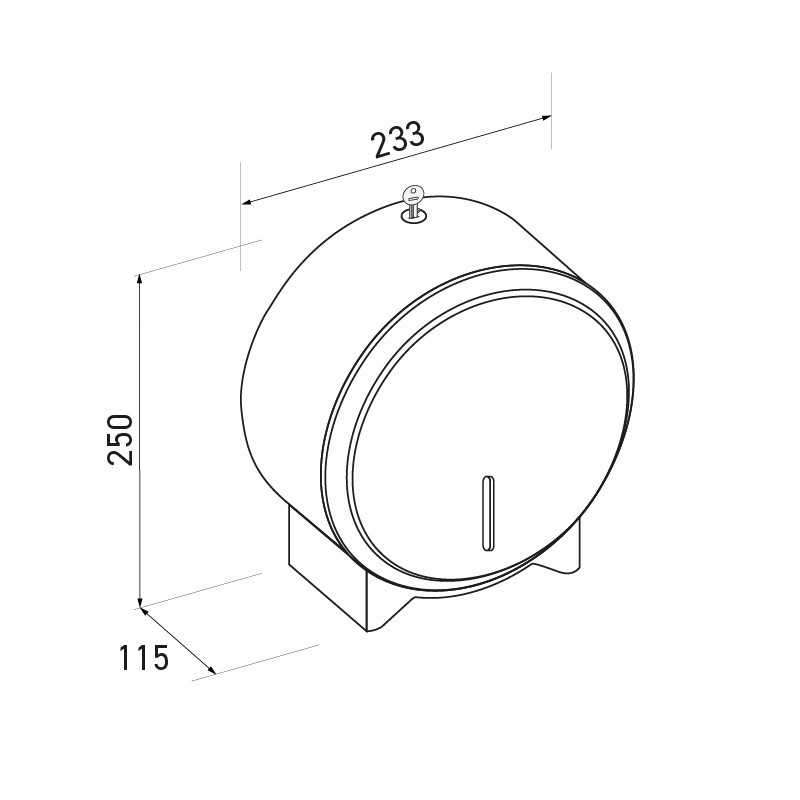 ELITE toilet roll holder diagram