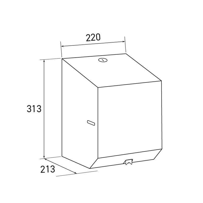 Dispensador inox de pared rollo de papel de toalla ELITE MAXI - SUPRATECH