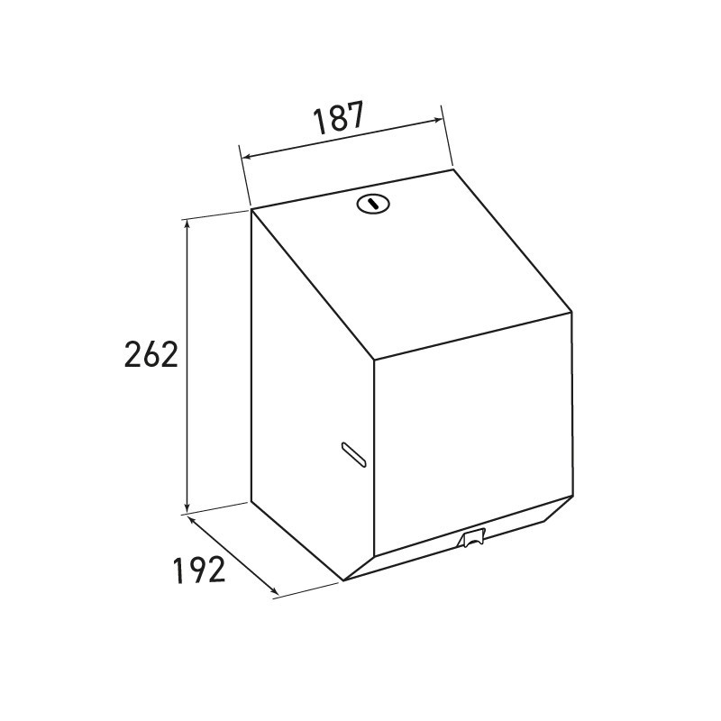 Distributeur de papier en bobine essuie-mains mural inox ELITE MINI