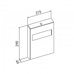 Miniature-1 Plano de dispensador de papel de tapa de inodoro de acero inoxidable MGS-001