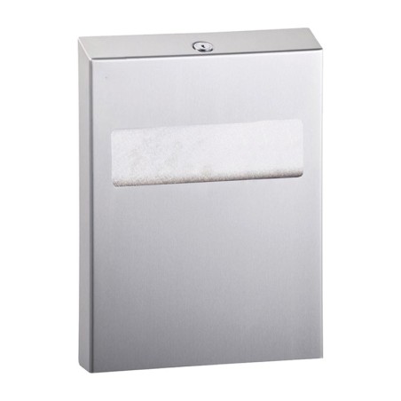 Dispensador de papel de tapa de inodoro de acero inoxidable en acabado cepillado