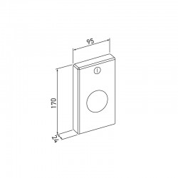 Miniature-1 Dimensions hygienic plastic bag dispenser in stainless steel MGS-002