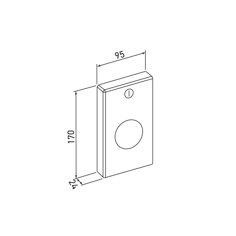 Plano de dispensador de bolsas de plástico para la higiene femenina en acero inoxidable