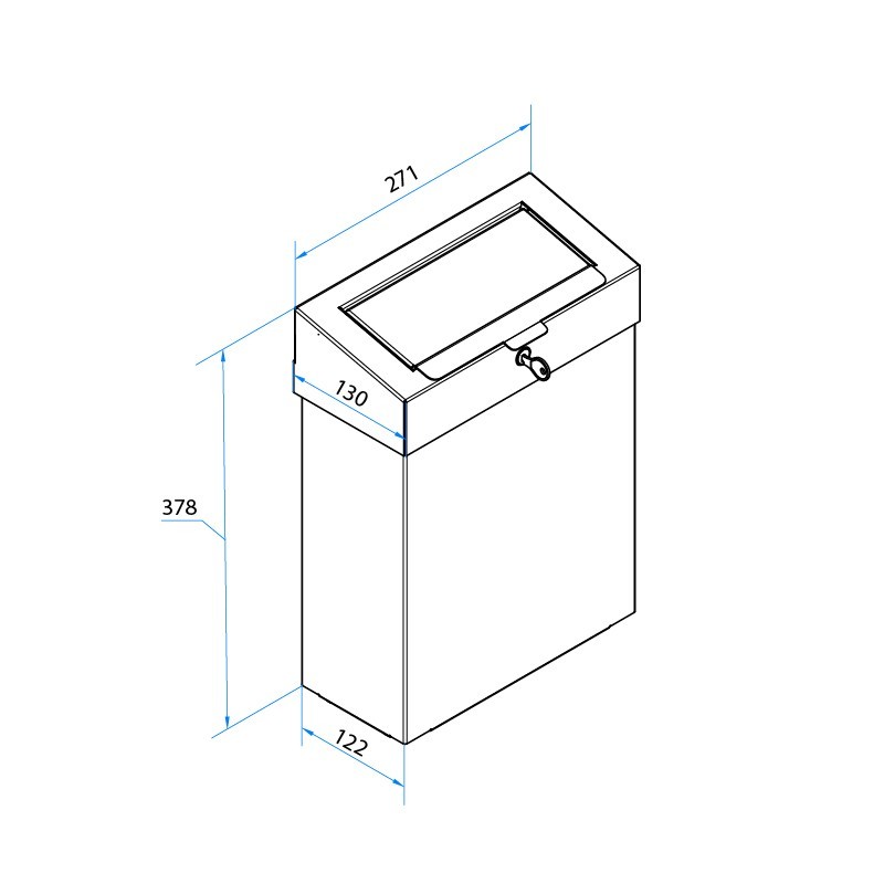 Poubelle inox hygiène féminine ELITE avec sas hygiénique - SUPRATECH
