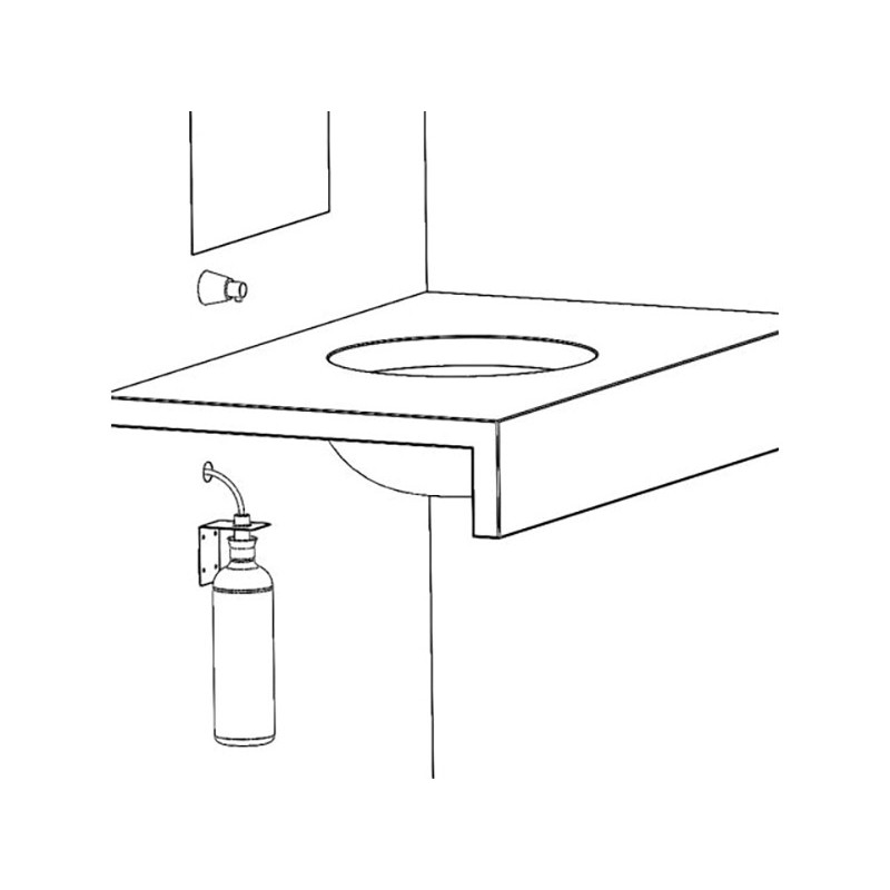 Recessed wall mounted soap dispenser in vandalproof brass body