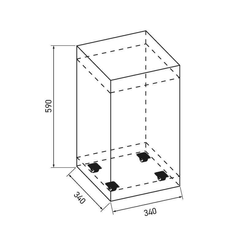 Plano de basura para trampilla de residuos