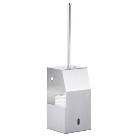 Porte brosse WC inox brossé ELITE professionnel, avec brosse suspendue