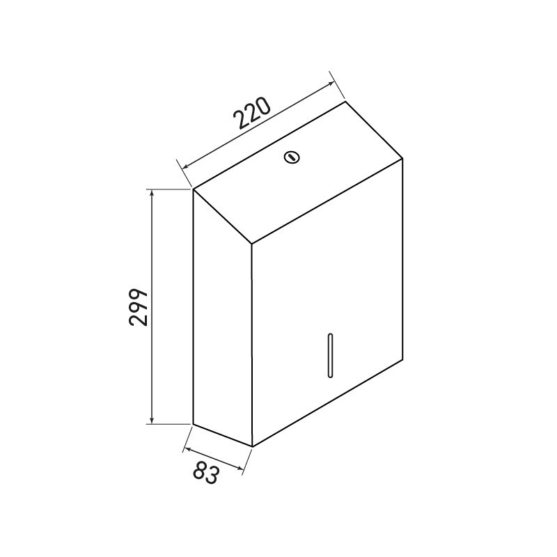 Plan distributeur papier essuie-mains ELITE SLIM ULTRA en acier inoxydable noir mat