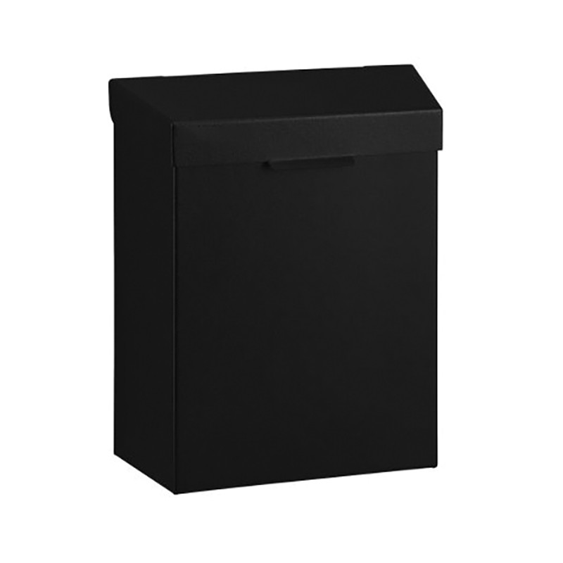 Photo Basura higiene femenina de acero inoxidable negro mate con tapa MKS-301-N