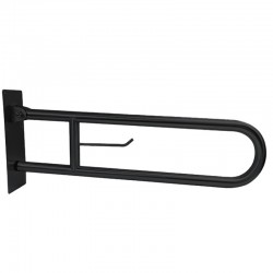Miniature-2 Barra de apoyo para personas mayores en negro mate y PMR con bisagras IB-005-S