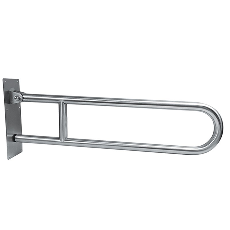 Barre de maintien rabattable inox sans porte-rouleau