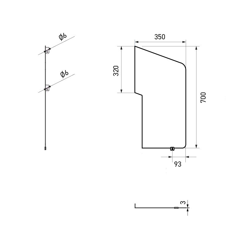 Separator for collective urinal SPN
