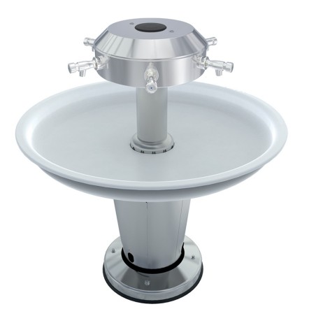 Lavabo circular con pedestal para discapacitados con movilidad reducida