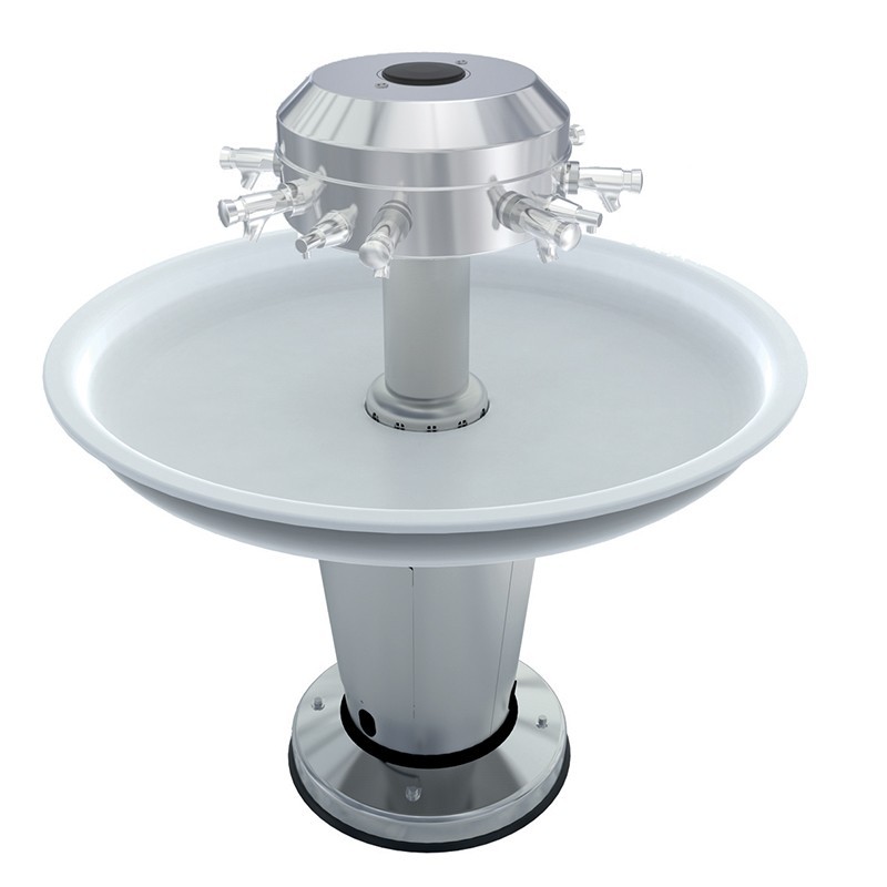 Lavabo îlot sur pied PMR avec distributeurs de savon