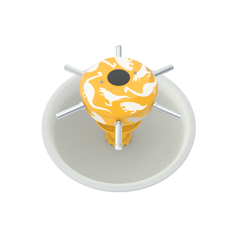 Circular fountain sink with electronic faucets for children