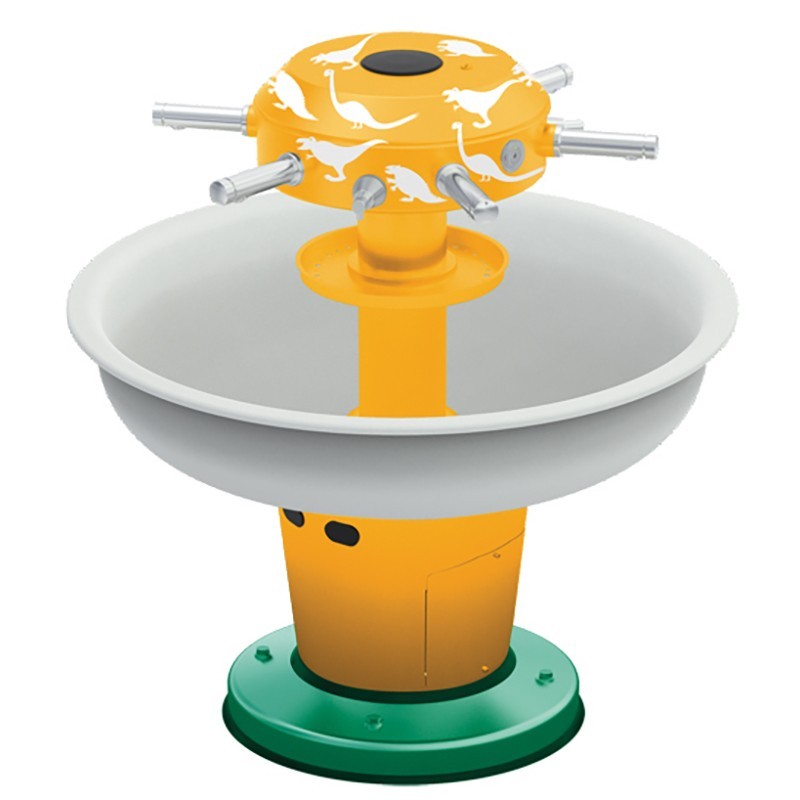Lavabo circulaire décor dinosaures pour école primaire