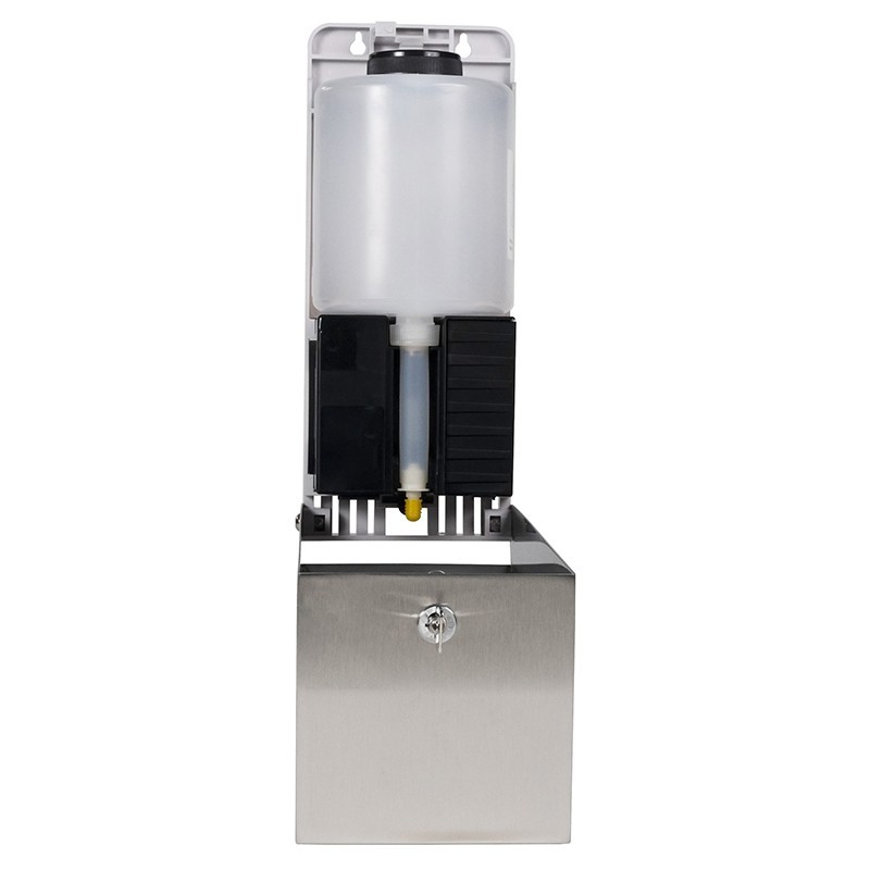 Liquid soap dispenser with filling tank and easy-maintenance pump