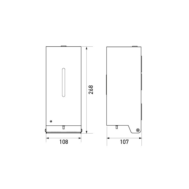 Distributeur automatique savon mousse inox mural design antivandalisme