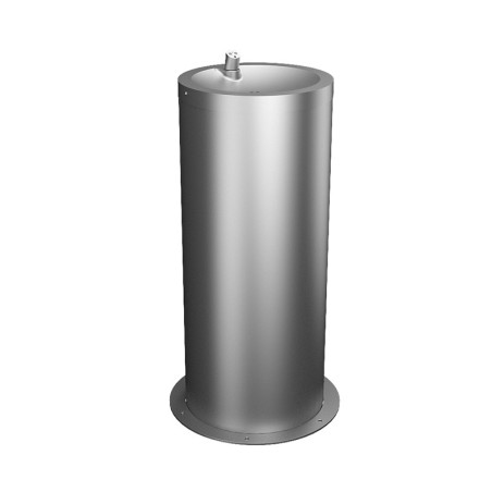 Fontaine à boire sur pied colonne inox pour collectivités avec robinet sans contact