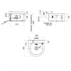 Miniature-2 Plan fontaine avec robinet rince-bouche automatique FB-004ET