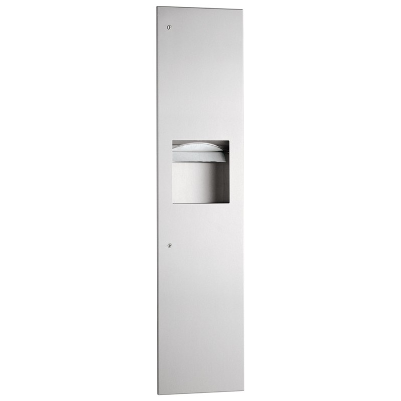Photo Paper towel dispenser and 14.4L waste bin with flush lock BO-38034