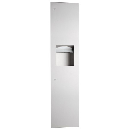Combinado empotrado inox SLIM dispensador toalla de papel y papelera - SUPRATECH