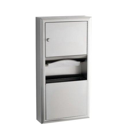 Combiné compact avec distributeur papier et poubelle 7,6 L