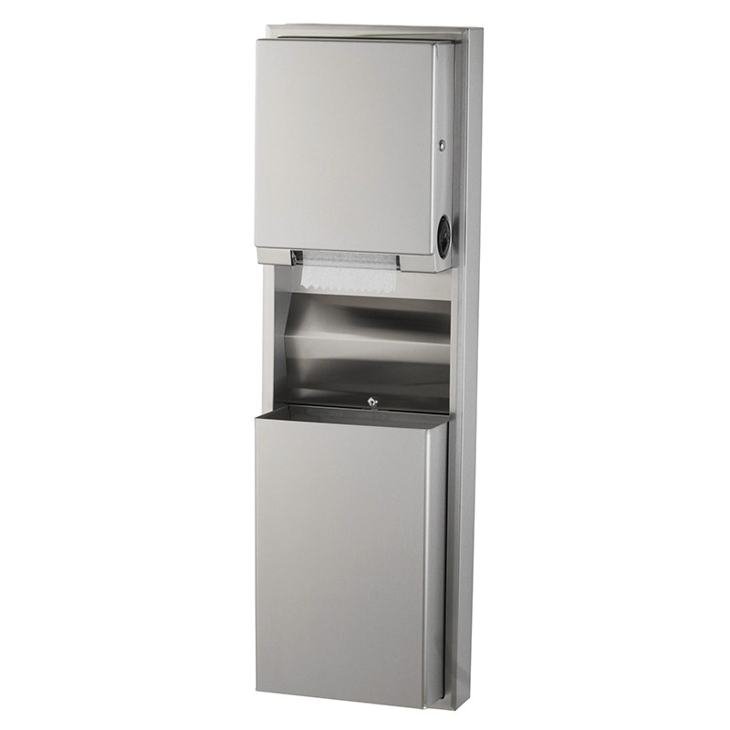 Photo 45L towel dispenser and bin combo unit with customizable features BO-39619