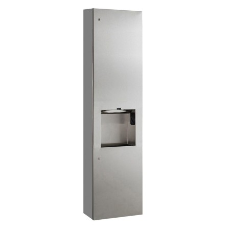 Stainless 3in1 paper towel, hand dryer, and waste bin combination unit
