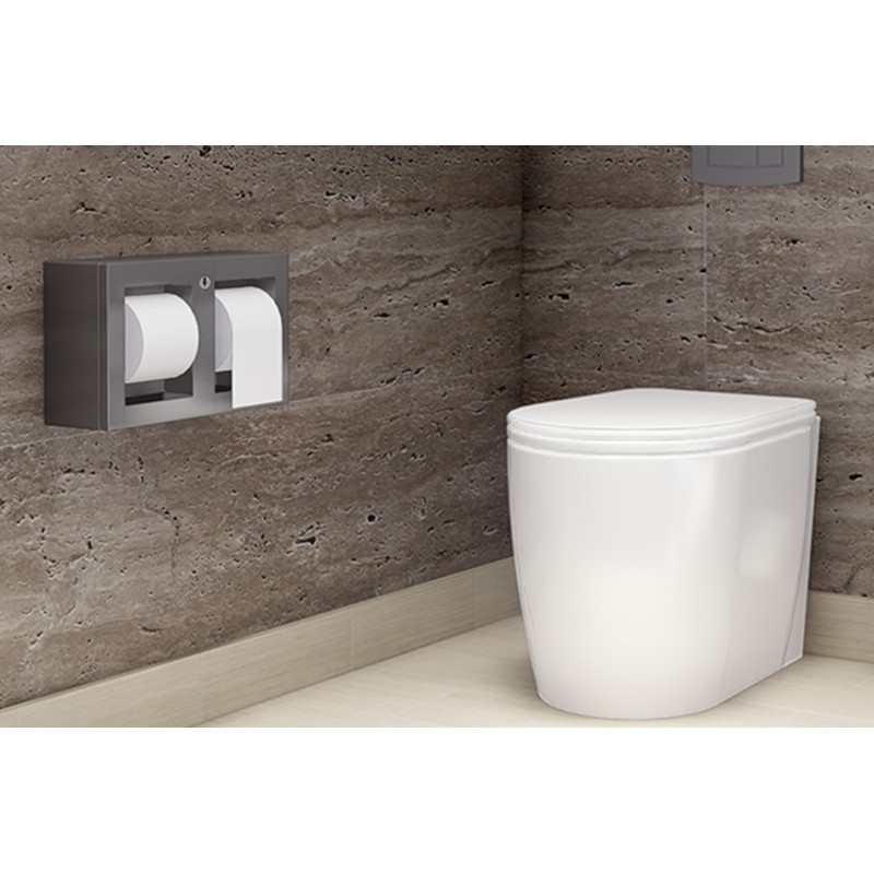 Double distributeur de papier WC en applique anti-vandalisme - SUPRATECH