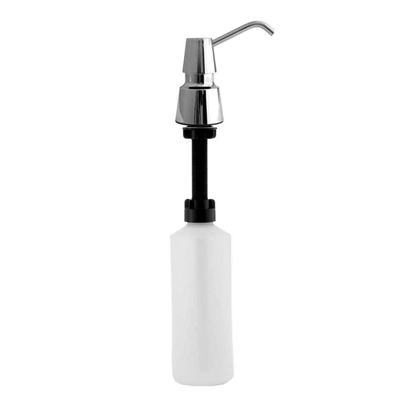 Dispensador de jabón de espuma de acero inoxidable 1L para instalar en una encimera, pico 100 mm