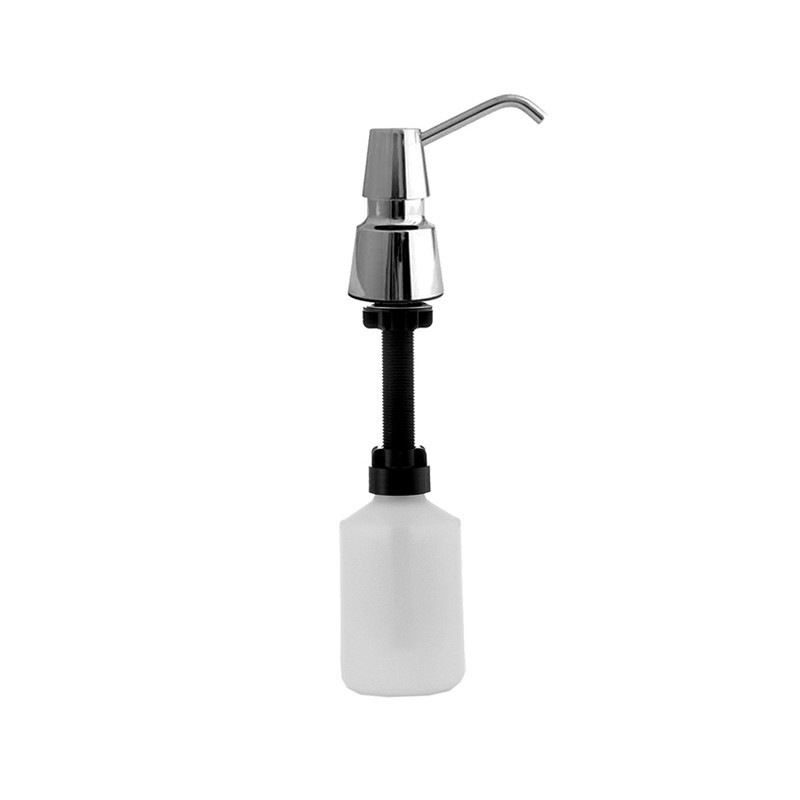 Distributeur savon mousse inox encastrable sur plan 0,6 L, bec 100 mm Distributeur savon mousse inox encastrable sur plan 0,6 L, bec 100 mm