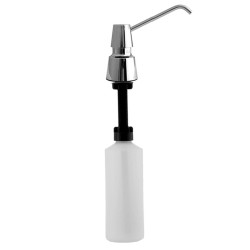 Distributeur savon mousse inox encastrable sur plan 1L, bec 150 mm