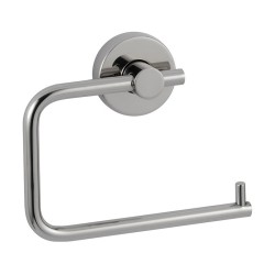 Reversible stainless steel toilet roll holder