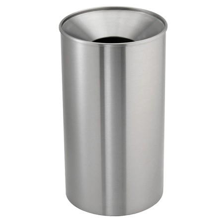 Grande poubelle 125 L en inox à poser au sol